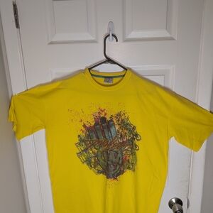 Vibrant Yellow Graphic Tee